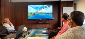 Progress of work on new Chorao bridge reviewed