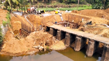 Kasarvarne locals object to pump house work on river