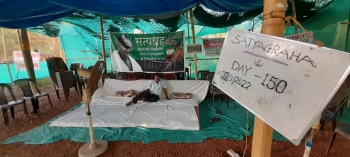 Lone participant marks 150 days of Old Goa fast satyagraha