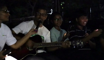 Chicalim parish youth celebrate Earth Hour