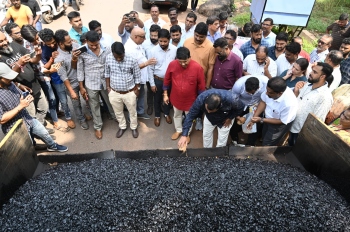 Hotmixing of roads between Chicalim and Vasco begins