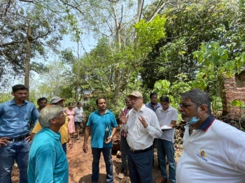 Aldona MLA and PWD team inspect constituency roads