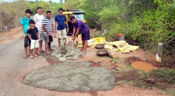 Talpona: Fed up over PWD inaction, locals repair road