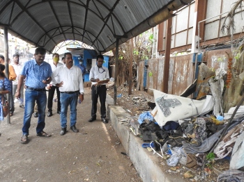 Inspection reveals Margao bus shelter a waste dumping ground