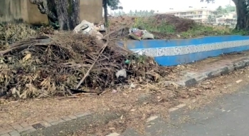 Curchorem footpath turns into dump site