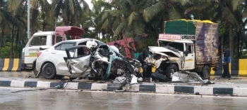 1 dead, 3 injured as 3 vehicles collide in mishap at Goa Velha