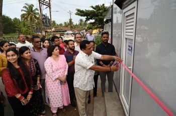 Mauvin inaugurates permanent toilet facility at Bogmalo beach