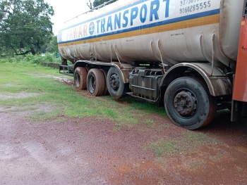Parked trucks inconvenience Manora footballers