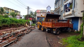 SAG compound wall collapses at Chicalim