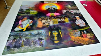 Mega rangoli of Lord Damodar, Saptah major attraction in Vasco