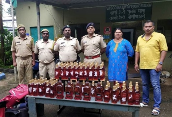 110 abandoned whisky bottles seized from train