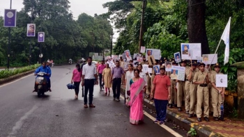 Bicholim school holds rally