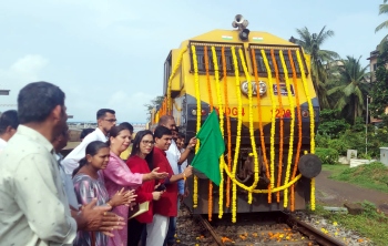 Special train flagged off from Vasco for Vailankanni