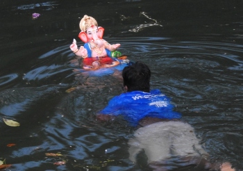 Ganesh Visarjan in Fatorda, Colva with pomp and fervour