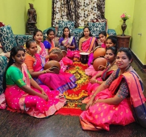 Women Ghumat Arti groups take spotlight at Chaturthi in Sattari