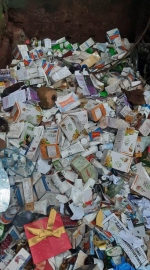 Bio-medical waste continues to find its way at Comba