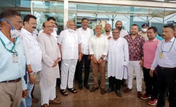 Pawar arrives for party meets in State, Vengurla