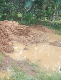 Virabhat locals fill up area excavated for mobile tower