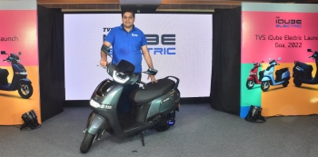 TVS unveils iQube electric scooters in Goa