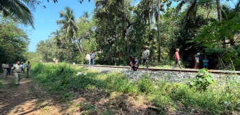 Track doubling work: Tense moment at Velsao as locals spar with rail officials