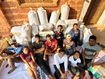 Chicalim youth farmers harvest 5.7 tonnes of paddy
