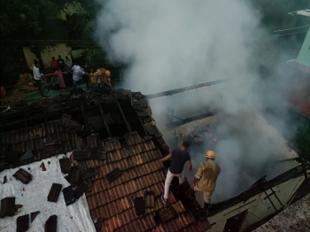 One house gutted in fire, another partially damaged at Drivers Hill