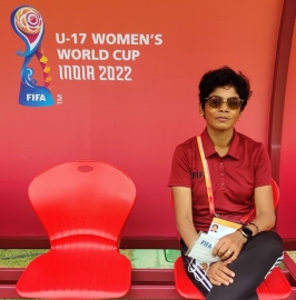 Maria enjoying her role as referee assessor