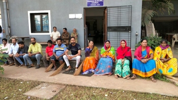 Pernem Municipal Council workers hold half-day strike