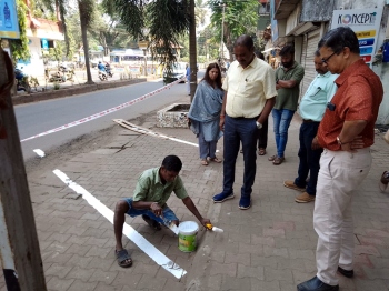 Discipline? Parking lines marked for four-wheelers
