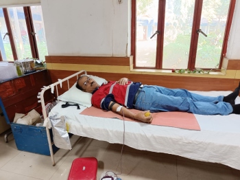 Blood donation camp on World AIDS Day