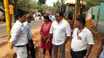 2 structures demolished for road-widening work at Mopa