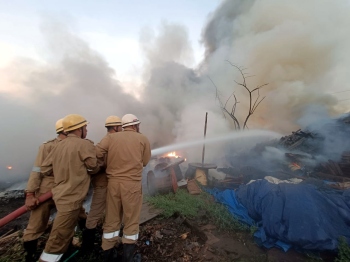 Major fire at scrapyard in Verna industrial estate