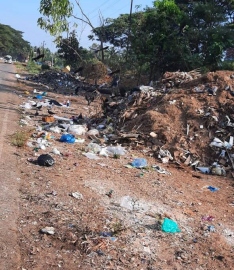 Fresh waste dumped along closed Aquem ring road