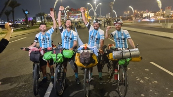 Argentinian cycling trio return home triumphant, set to plant 10,500 trees