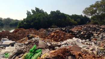 Major land filling of khazan area exposed at Morombi-O-Pequeno