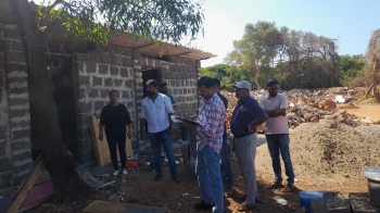 Merces p'yat officials inspect illegal structure on Morombi khazan land