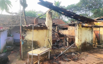 Major blaze at Gandhi market destroys house, dry fish shop