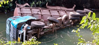 Tanker carrying chemicals falls into river at Mopa-Ugvem