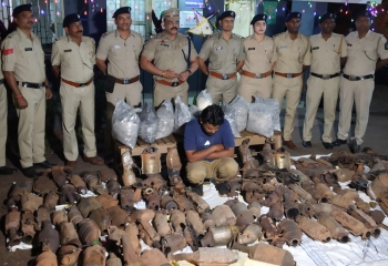Colvale police arrest car silencer thief;122 converters seized