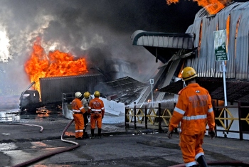 Air pollution from Pilerne factory fire