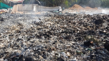 Waste dumped in khazan set afire, RGP complains to GSPCB