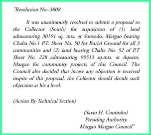 Sonsodo land: MMC’s 2010 resolution rakes up debate
