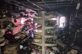 Fire engulfs shop at market in Margao