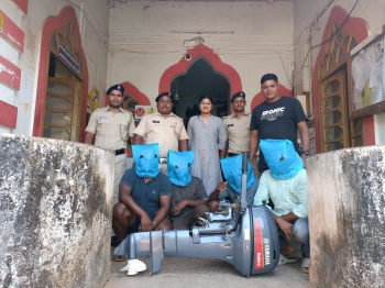 Colva police arrest 4 in boat motor theft