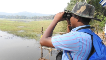 Students enjoy Bird Watching Trail at Raia and Curtorim