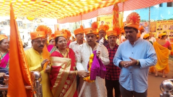 Silver mace offered to deity at Khapreshwar temple