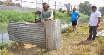 Sewage discharge: Uproar in Benaulim over makeshift toilets erected along water body