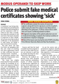 Police probes into sick leaves after fake certificates’ exposÃ©