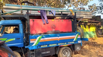 Police detain 2 vehicles for drilling bore well at Polem