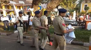 ...And some Panaji citizens protest over plight of Smart City